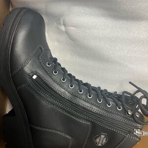 Harley Leather Combat Boots